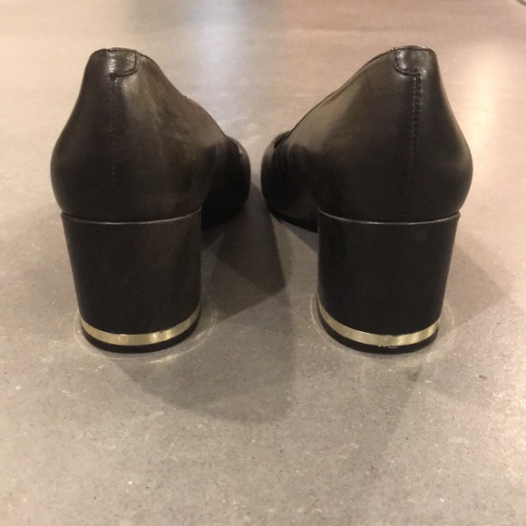 Black leather Aldo mid heels - Picture 3 of 4